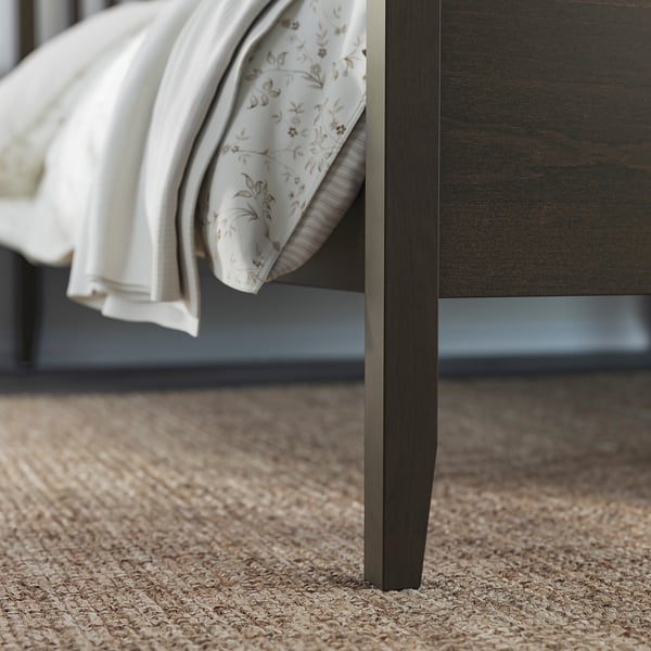 IDANÄS bed frame, dark brown/Leirsund, 180x200 cm