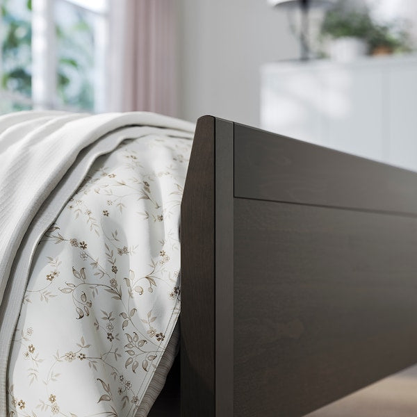 IDANÄS Bed frame, dark brown / Lindbåden, 140x200 cm , 140x200 cm