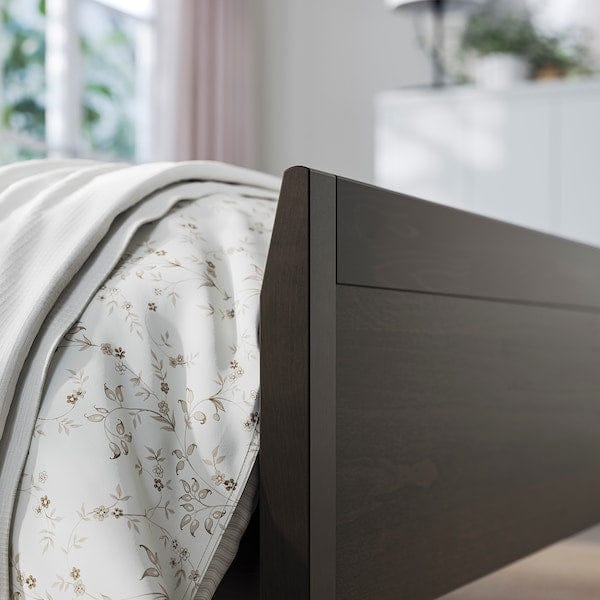 Ikea IDANÄS Bed frame - dark brown/Luröy 160x200 cm , 160x200 cm