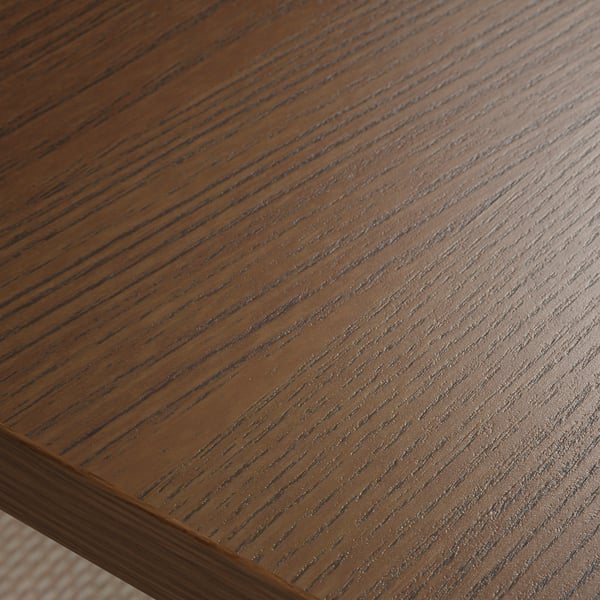 IDÅSEN desk sit/stand, brown/dark grey, 120x70 cm