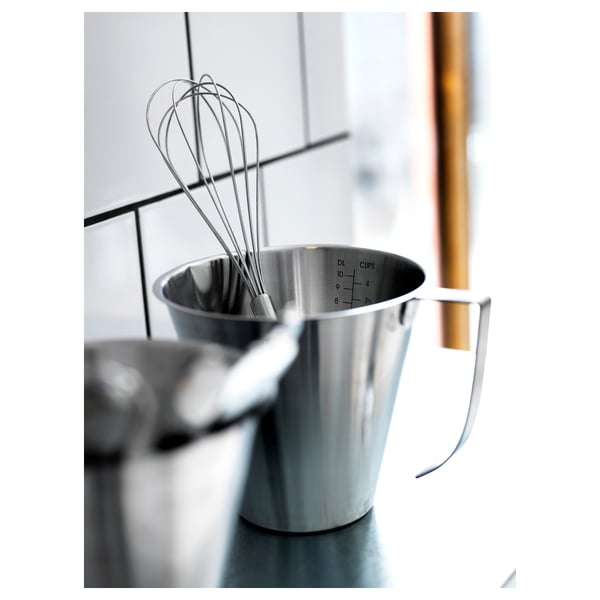 IDEALISK jug, graduated/stainless steel, 1 l