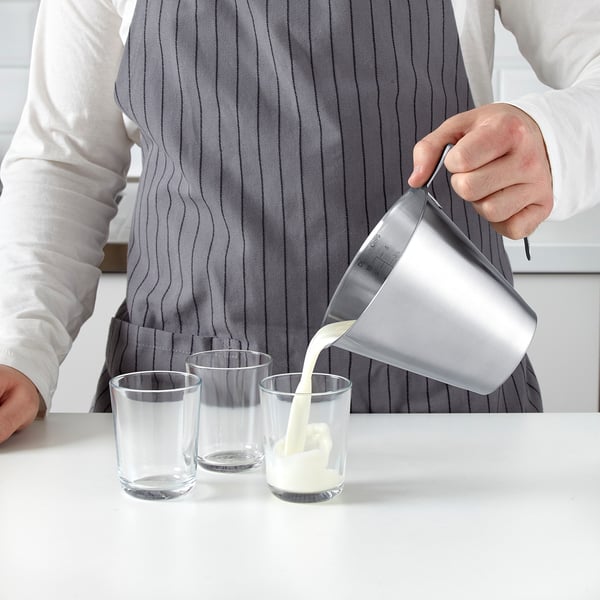 IDEALISK jug, graduated/stainless steel, 1 l
