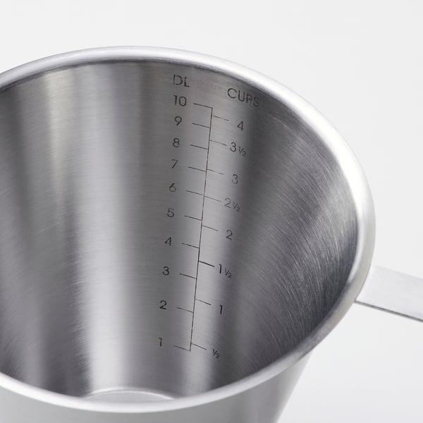 IDEALISK jug, graduated/stainless steel, 1 l