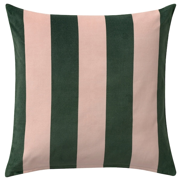 IDGRAN - Cushion cover, striped/pink green,50x50 cm