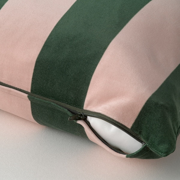 IDGRAN - Cushion cover, stripe/pink green, 50x50 cm
