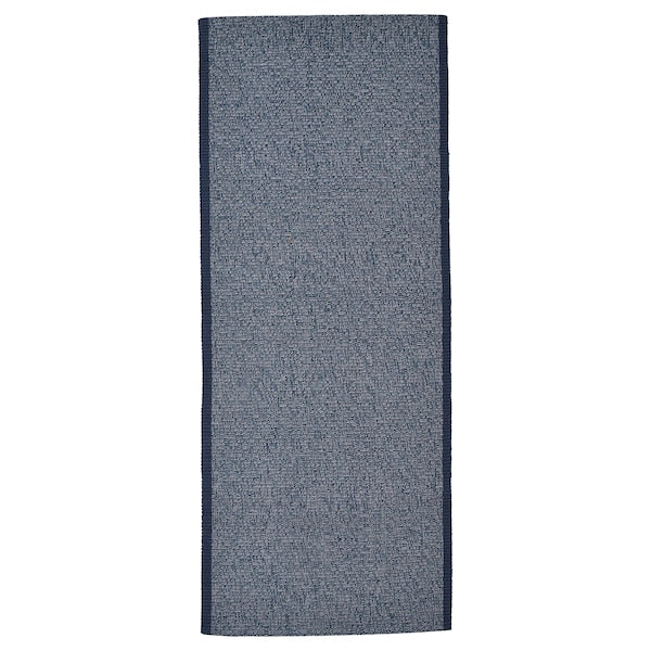 IDROTTSPLATS - Rug, flatwoven, blue, 80x200 cm