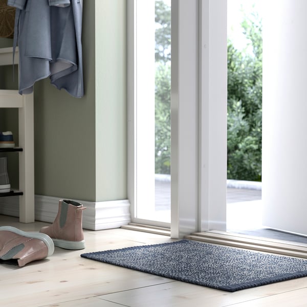 IDROTTSPLATS door mat, blue, 40x60 cm