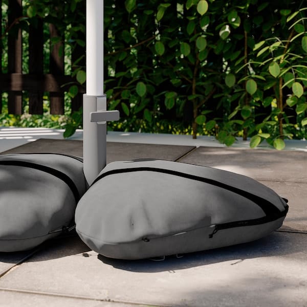 Ikea IGGÖN - Umbrella base with sandbags, dark gray,60x60 cm