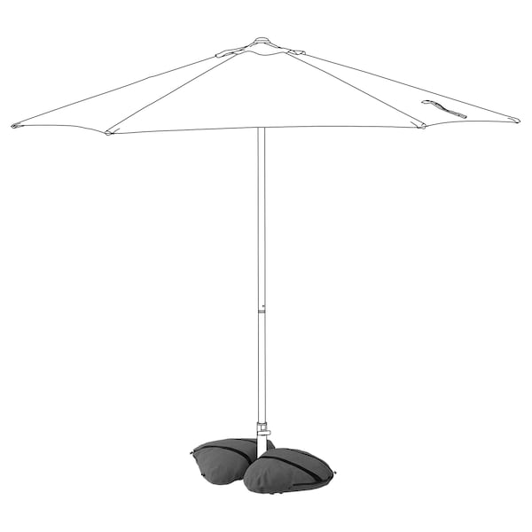 Ikea IGGÖN - Umbrella base with sandbags, dark gray,60x60 cm