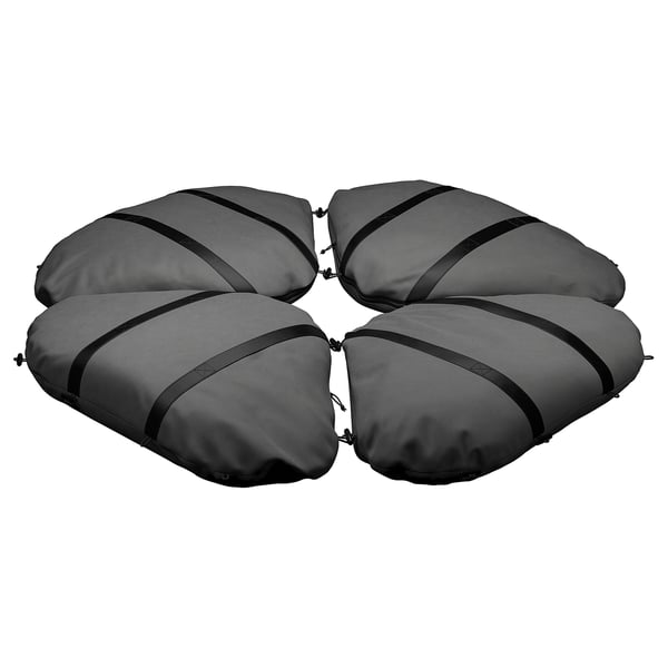 IGGÖN sandbag for parasol base, dark grey, 96x15x96 cm