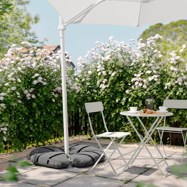 IGGÖN sandbag for parasol base, dark grey, 96x15x96 cm