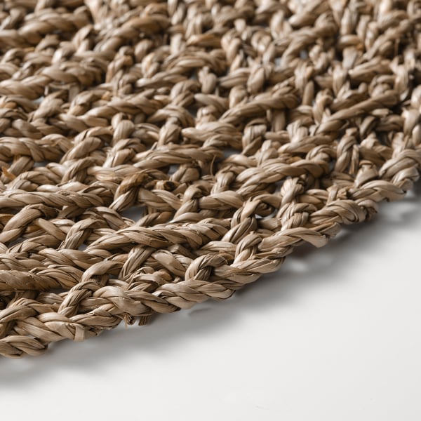 IHÅLLIG place mat, natural/seagrass, 37 cm