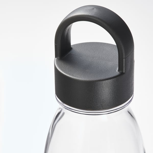 IKEA 365+ water bottle, striped/dark grey, 0.7 l
