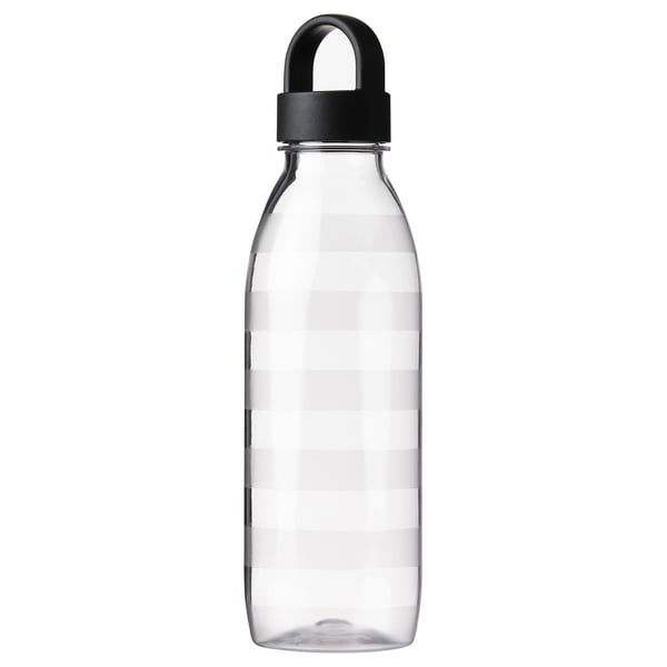 IKEA 365+ water bottle, striped/dark grey, 0.7 l