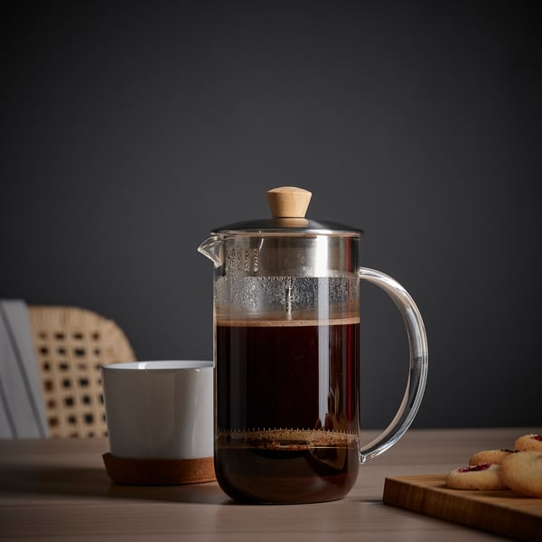 IKEA 365+ coffee/tea maker, clear glass/stainless steel, 1 l