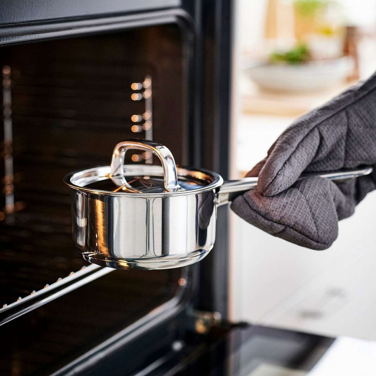 IKEA 365+ saucepan with lid, stainless steel, 1 l