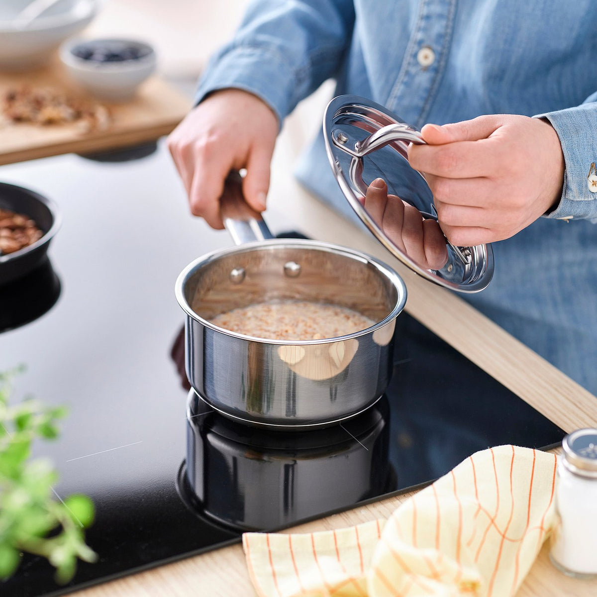 IKEA 365+ saucepan with lid, stainless steel, 1 l