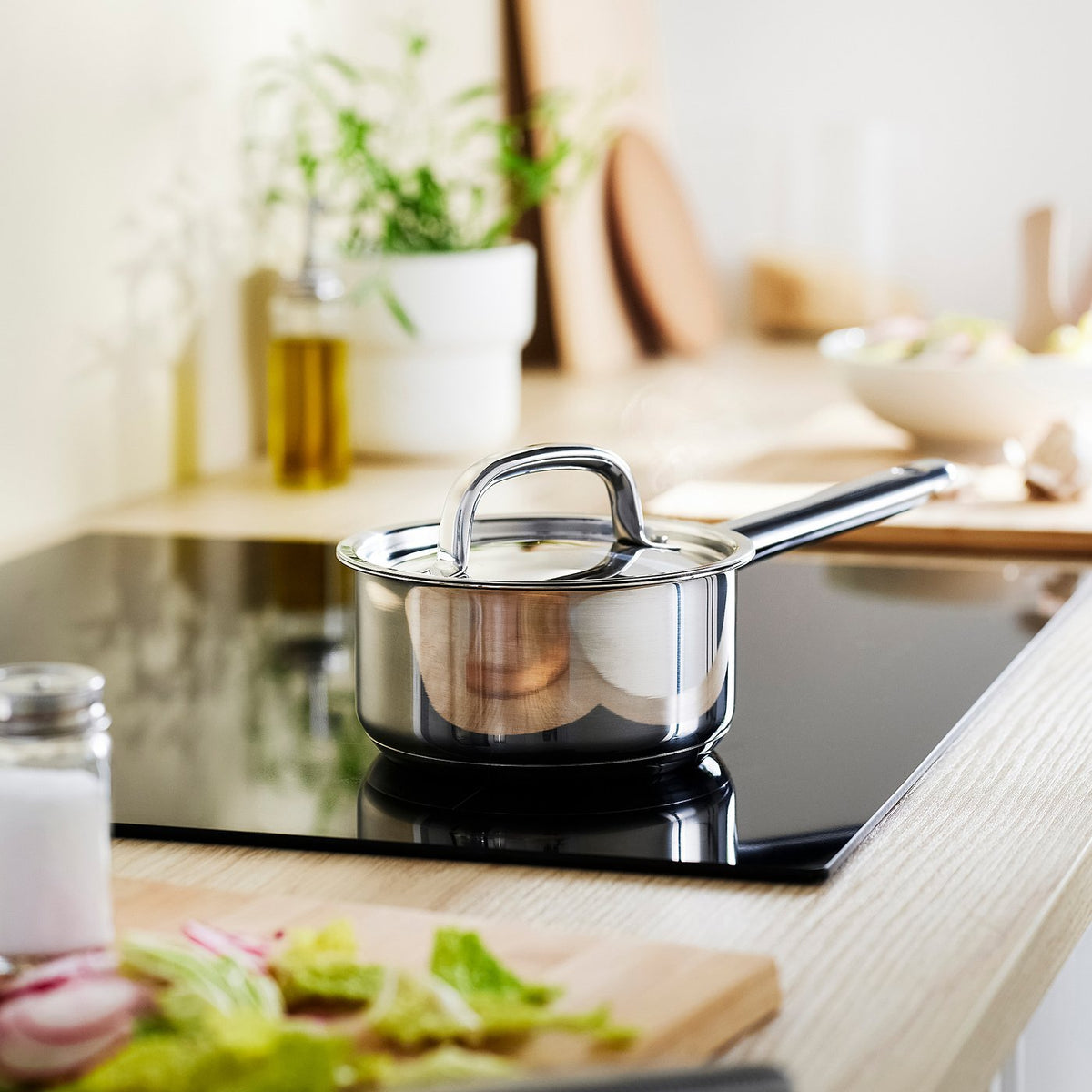 IKEA 365+ saucepan with lid, stainless steel, 1 l