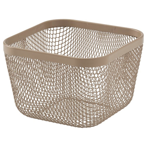 IKEA 365+ - Food storage basket, metal/light grey-brown, 14x14x10 cm