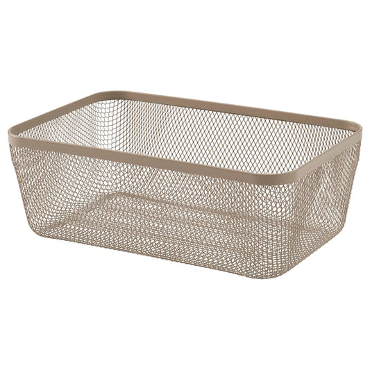 IKEA 365+ - Food storage basket, metal/light grey-brown, 30x20x11 cm
