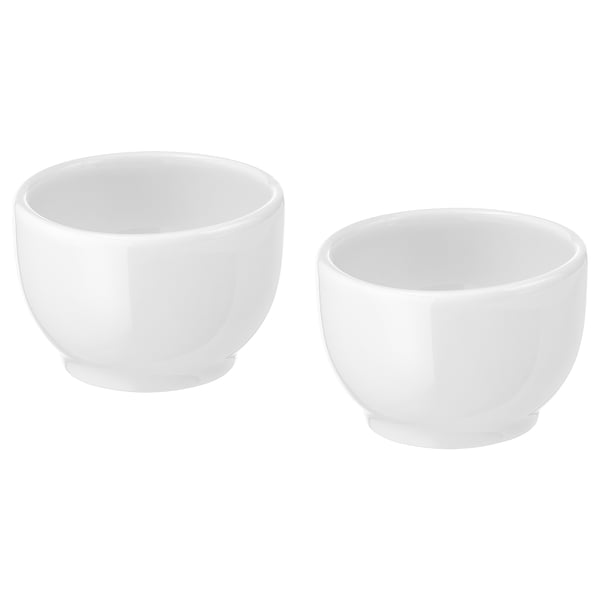 IKEA 365+ bowl/egg cup, rounded sides white, 5 cm, 2 pack