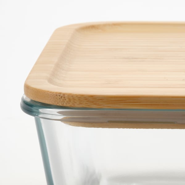 IKEA 365+ - IKEA 365+ Food container with lid, large rectangular/glass bamboo, 3.1 l