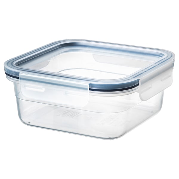 IKEA 365+ food container with lid, square/plastic, 750 ml