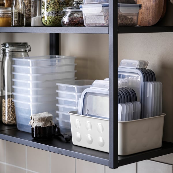 IKEA 365+ - IKEA 365+ Food container with lid, square/plastic, 750 ml