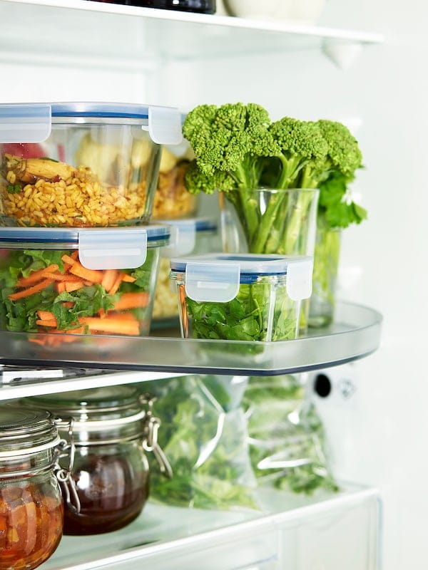 Ikea IKEA 365+ - Food container with lid, square/glass, 180 ml