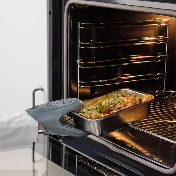 IKEA 365+ food container with lid, rectangular stainless steel/plastic, 1.0 l