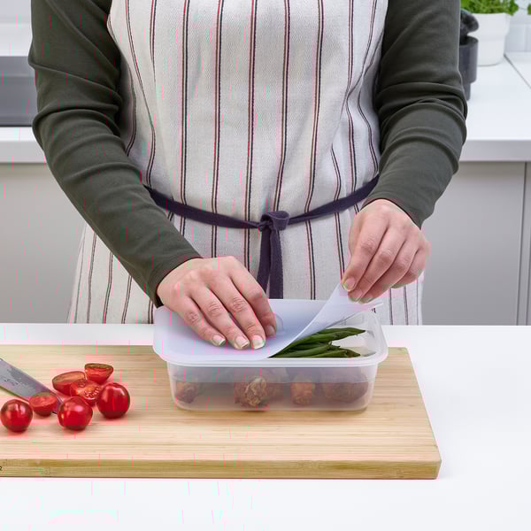IKEA 365+ - IKEA 365+ Food container with lid, rectangular plastic/silicone, 1.0 l