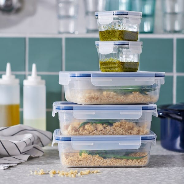 Ikea IKEA 365+ - Food container with lid, rectangular/plastic, 1.0 l