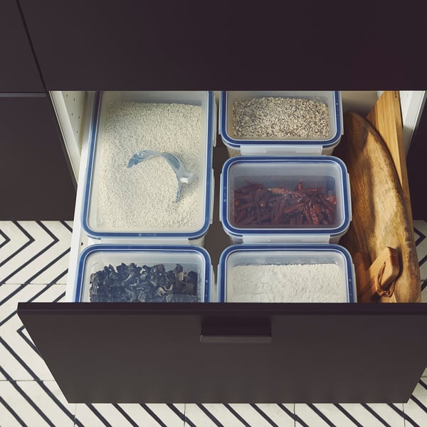 IKEA 365+ food container with lid, rectangular/plastic, 4.2 l