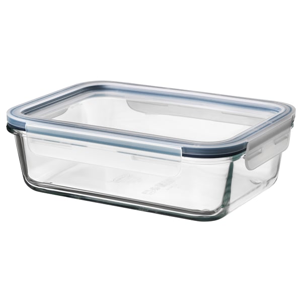 IKEA 365+ food container with lid, rectangular glass/plastic, 1.0 l