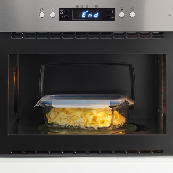 IKEA 365+ food container with lid, rectangular glass/plastic, 1.0 l