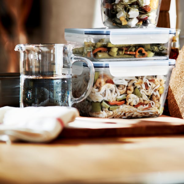 IKEA 365+ - IKEA 365+ Food container with lid, rectangular glass/plastic, 1.8 l