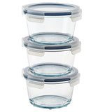 IKEA 365+ food container with lid, round/glass, 600 ml, 3 pack