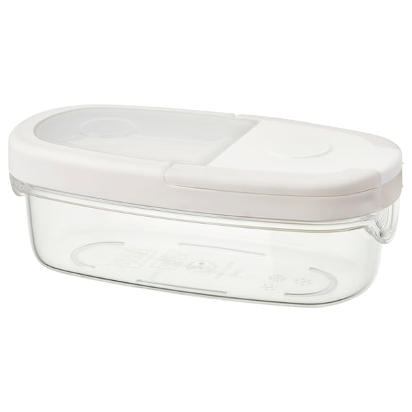 IKEA 365+ - IKEA 365+ Dry food jar with lid, transparent/white, 0.3 l