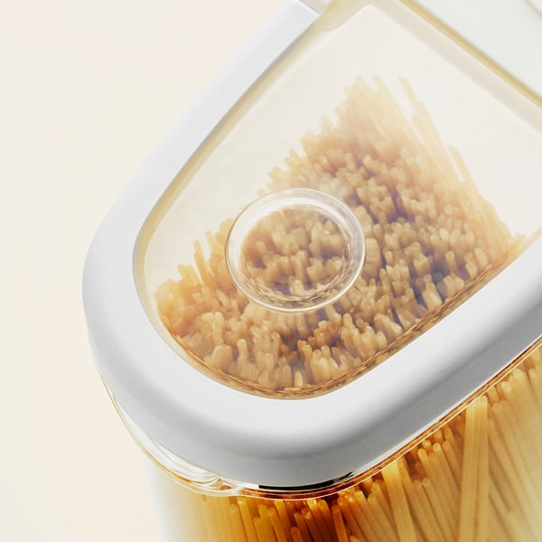 IKEA 365+ dry food jar with lid, transparent/white, 2.3 l