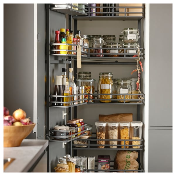 IKEA 365+ dry food jar with lid, transparent/white, 1.3 l