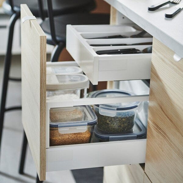 Ikea IKEA 365+ - Dry food jar with lid, transparent/white, 1.3 l