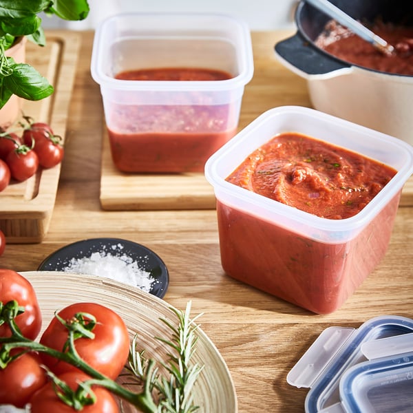 IKEA 365+ - IKEA 365+ Food container, square/plastic, 1.4 l