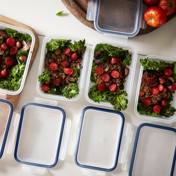 IKEA 365+ food container, rectangular/plastic, 1.0 l