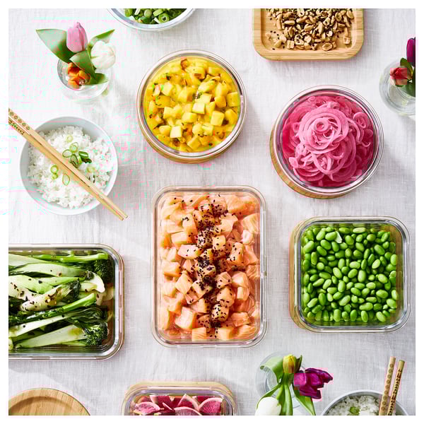IKEA 365+ - IKEA 365+ Food container, round/glass, 400 ml