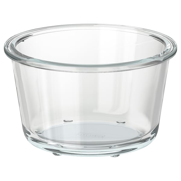 IKEA 365+ food container, round/glass, 600 ml