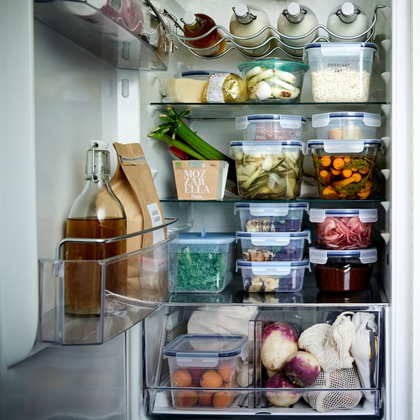 IKEA 365+ food container, round/glass, 600 ml