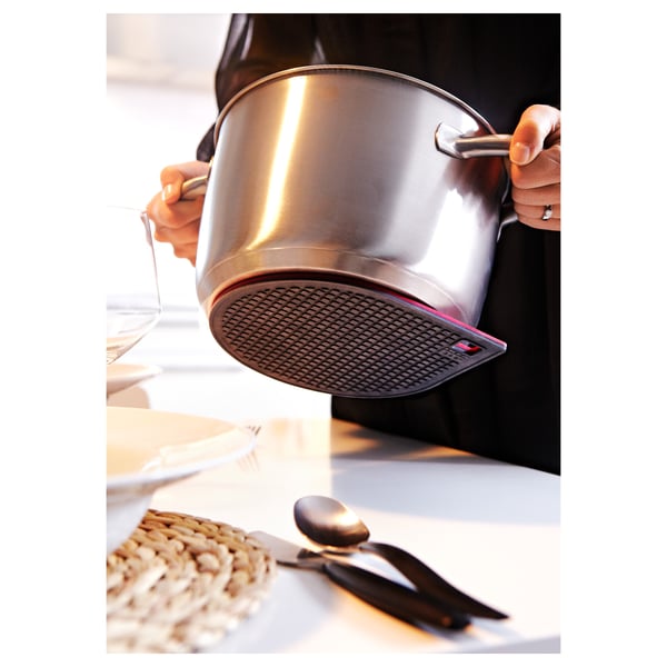 IKEA 365+ GUNSTIG pot stand, magnetic, red/dark grey, 21x18 cm