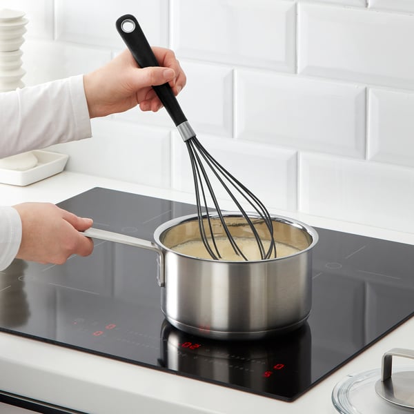 IKEA 365+ HJÄLTE balloon whisk, stainless steel/black
