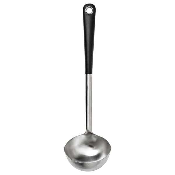 IKEA 365+ HJÄLTE soup ladle, stainless steel/black