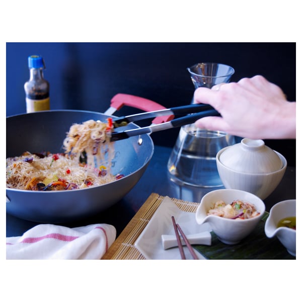 IKEA 365+ HJÄLTE cooking tweezers, stainless steel/black